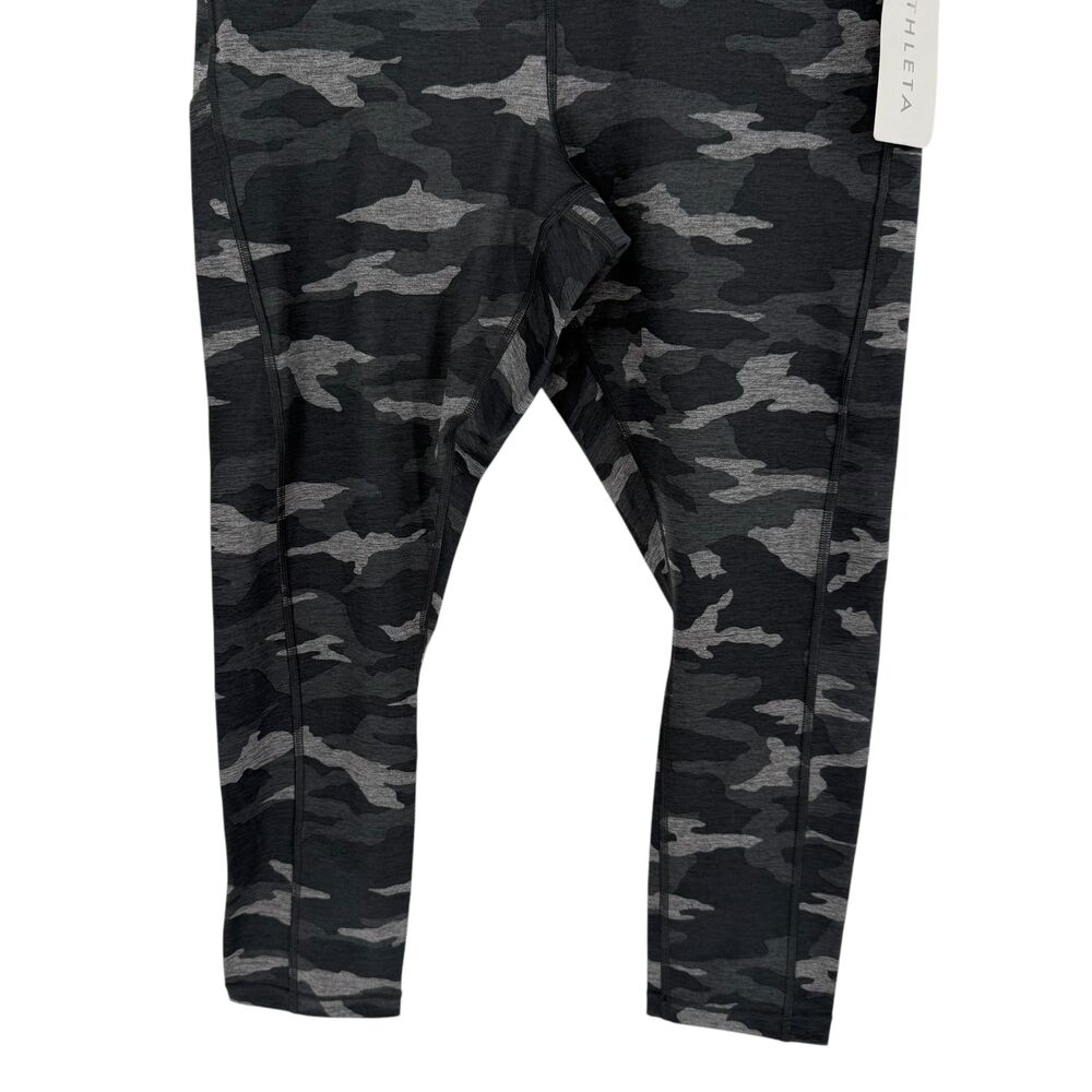 Athleta Camo 7/8 Leggings 1X Gray High Rise Compression Stash Pocket Active NWT - Picture 6 of 16